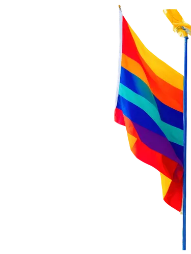 Pride flag, waving, colorful stripes, horizontal composition, bright sunlight, soft shadows, gentle folds, fabric texture, 3/4 view, shallow depth of field, vibrant colors, HDR.,colorful flag with lig