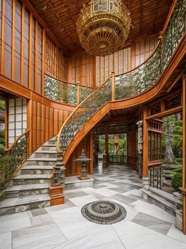 winding staircase,outside staircase,circular staircase,staircase,wooden stairs,wooden stair railing,luxury home interior,spiral staircase,luxury property,stair,winners stairs,stairs,stairwell,luxury real estate,spiral stairs,hardwood floors,mansion,luxury home,patterned wood decoration,japanese architecture,Architecture,Industrial Building,Japanese Traditional,Uji