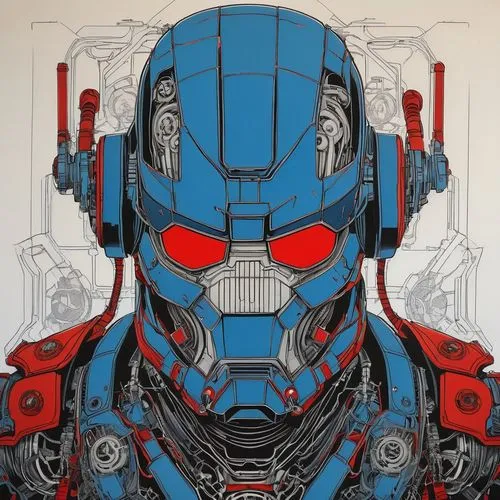 ultron,deathlok,ironhide,war machine,lagann,optimus,Illustration,Paper based,Paper Based 19