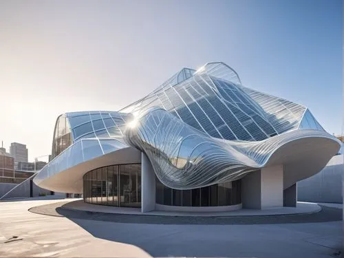 futuristic art museum,etfe,morphosis,futuristic architecture,bjarke,soumaya museum,safdie,walt disney concert hall,libeskind,philharmonie,disney hall,ocad,macewan,snohetta,gehry,calatrava,koolhaas,glass facade,tempodrom,moneo,Photography,General,Sci-Fi