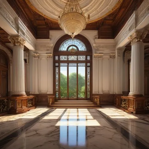 entrance hall,marble palace,cochere,neoclassical,hall of nations,foyer,bahai,sapienza,villa farnesina,ballroom,statehouse,lobby,amanresorts,zappeion,athenaeum,stormont,hall of supreme harmony,villa cortine palace,hallway,neoclassicism,Art,Classical Oil Painting,Classical Oil Painting 13