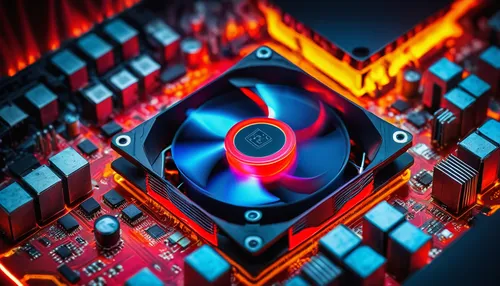 graphic card,video card,gpu,amd,fractal design,processor,computer art,ryzen,cpu,abstract retro,computer cooling,cinema 4d,random-access memory,sound card,random access memory,pc speaker,mechanical fan,red blue wallpaper,3d background,computer graphics,Conceptual Art,Sci-Fi,Sci-Fi 20