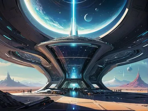 futuristic landscape,futuristic architecture,sci fiction illustration,silico,spaceport,deltha,arcology,homeworld,sulaco,vanu,scifi,ringworld,futuristic art museum,stellaris,futuristic,homeworlds,technosphere,ordos,alien ship,sci - fi,Conceptual Art,Sci-Fi,Sci-Fi 05