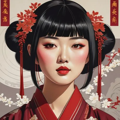 geisha girl,geisha,geiko,maiko,kazumi,oiran,Illustration,Japanese style,Japanese Style 21