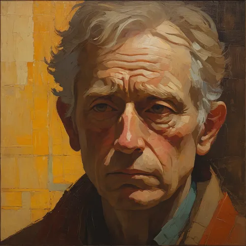 elderly man,artist portrait,face portrait,self-portrait,man portraits,moody portrait,pferdeportrait,bloned portrait,portrait,elderly person,pensioner,portrait background,self portrait,sculptor ed elliott,older person,portait,old man,nada3,oil painting,lokportrait,Conceptual Art,Oil color,Oil Color 16