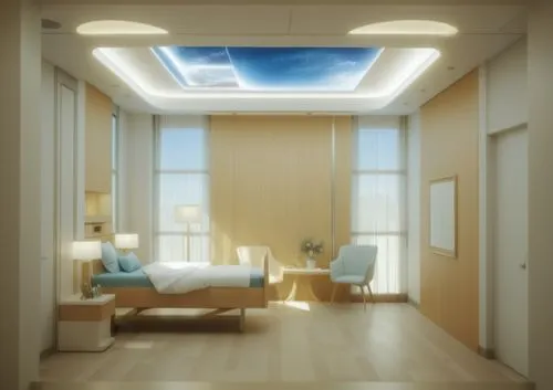 treatment room,doctor's room,therapy room,ceiling lamp,ceiling light,examination room