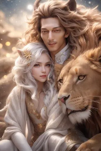 white lion family,lions couple,lion father,two lion,lion children,lion white,she feeds the lion,white lion,prince and princess,fantasy picture,lion,mother and father,rose family,lions,liger,forest king lion,lion - feline,fairy tale icons,zodiac sign leo,beautiful couple,Photography,Realistic