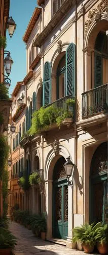 Italianate architecture style, grandiose building, ornate facade, columns, arches, dome, white marble, intricate carvings, Renaissance-inspired details, lush greenery surrounding, Mediterranean climat