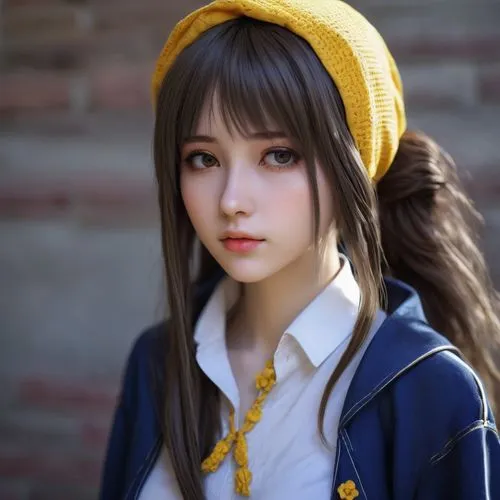 anime japanese clothing,beret,japanese doll,realdoll,japanese idol,girl wearing hat,knit hat,knit cap,japanese kawaii,mikuru asahina,jin deui,kantai collection sailor,maimi fl,kawaii girl,model doll,the japanese doll,azusa nakano k-on,sports uniform,yellow bell,schoolgirl,Photography,Fashion Photography,Fashion Photography 24