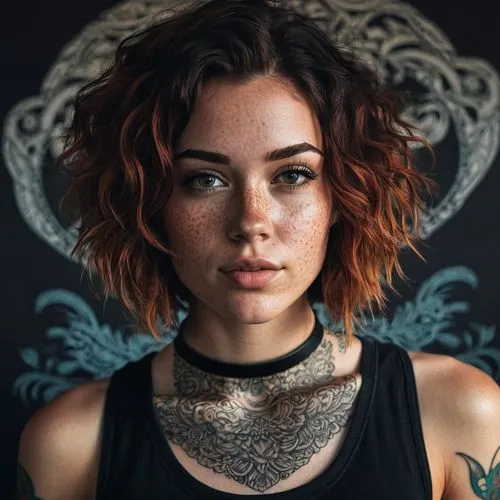 tattoo girl,portrait background,girl portrait,portrait photography,woman portrait,portrait photographers,nora,portrait of a girl,mystical portrait of a girl,greta oto,artist portrait,freckles,romantic portrait,moody portrait,face portrait,fantasy portrait,vintage female portrait,boho,punk,portraits,Photography,Documentary Photography,Documentary Photography 18