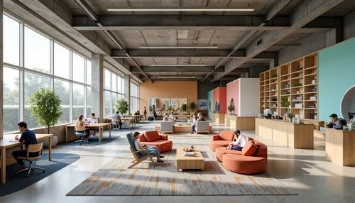 modern office,creative office,workspaces,daylighting,working space,snohetta,bureaux,loft,offices,gensler,school design,lofts,coworking,dogpatch,collaboratory,interior design,lunchroom,vitra,breakfast room,steelcase