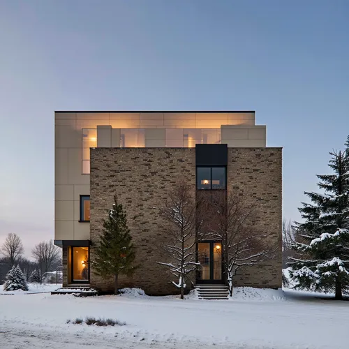 1building,this building has an interesting structure on its side,modern house,cubic house,ruhl house,dunes house,chanhassen,bohlin,snow house,timber house,winter house,cube house,cantilevers,modern ar