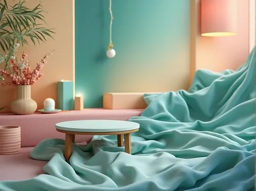 soft furniture,pastel colors,pastel wallpaper,pastels,daybed,soft pastel,celadon,bedroom,blue room,opaline,bedrooms,color turquoise,mahdavi,furnishing,table lamp,3d background,tablecloths,3d render,sweet table,pink chair,Photography,General,Realistic