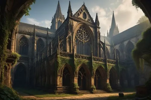 cathedral,gothic church,nidaros cathedral,cathedrals,haunted cathedral,the cathedral,notre dame,buttressing,adelaar,buttressed,buttresses,notredame,neogothic,duomo,eglise,nargothrond,buttress,monastery,ecclesiatical,minster,Illustration,Realistic Fantasy,Realistic Fantasy 44