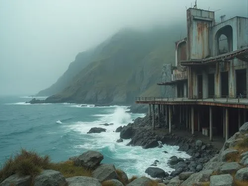 subantarctic,faroes,faroe islands,cliffside,faroese,faroe,house of the sea,clifftop,abandoned place,shorefront,norway coast,myst,cliff coast,oceanfront,abandoned places,cliffs ocean,dragonstone,unalaska,nieland,coastline,Photography,General,Realistic