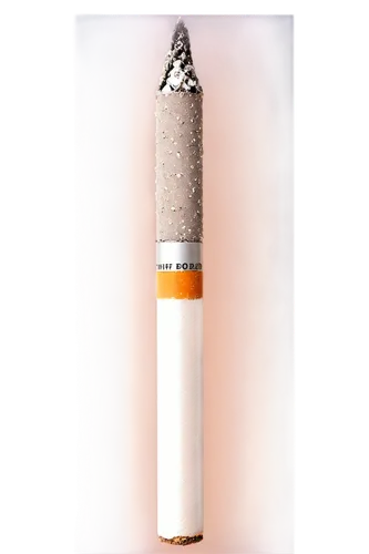 Cigarette, realistic, detailed texture, silver filter, white stick, burning tip, smoke rising, morning light, shallow depth of field, close-up shot, 45-degree angle, cinematic composition.,cao,rolled 