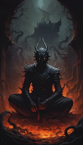 buddhist hell,black dragon,death god,dark art,sōjutsu,devilwood,nine-tailed,shinigami,lord shiva,dark-type,meditate,hinnom,black crow,black raven,daemon,god shiva,black shepherd,devil,meditation,walpurgis night,Conceptual Art,Daily,Daily 10