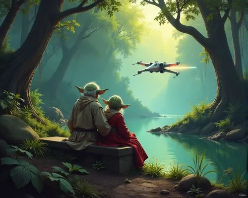 flyfishers,mononoke,fantasy picture,explorers,smugglers,hunting scene,Conceptual Art,Fantasy,Fantasy 02