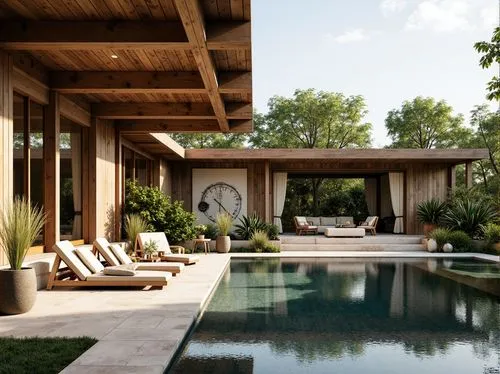 landscape design sydney,pool house,landscape designers sydney,mid century modern,bridgehampton,landscaped,outdoor pool,mid century house,summer house,amanresorts,outdoor furniture,garden design sydney,highgrove,amagansett,luxury home interior,corten steel,3d rendering,beautiful home,luxury property,wooden decking