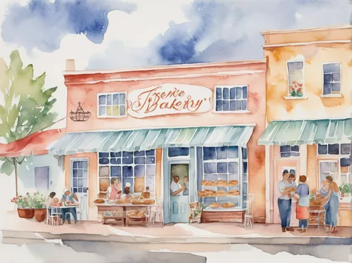 watercolor shops,watercolor cafe,watercolor tea shop,coffee watercolor,pastry shop,watercolor painting,the coffee shop,watercolor,watercolor sketch,watercolor paint,watercolor background,cake shop,french quarters,watercolor baby items,watercolor tea,coconut grove,watercolors,carmel by the sea,bakery,soap shop,Illustration,Paper based,Paper Based 25