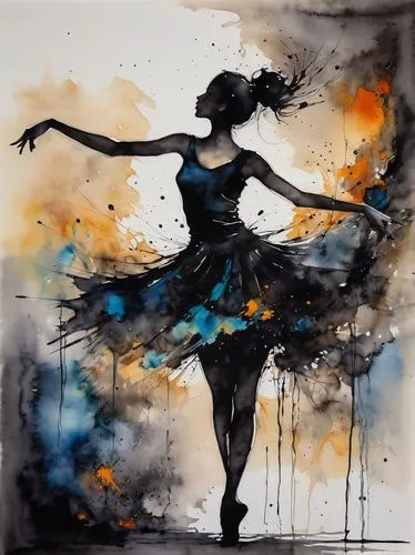 dance silhouette,dance with canvases,silhouette dancer,dancer,danseuse,balletto,Illustration,Paper based,Paper Based 03