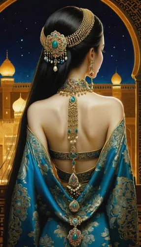 rem in arabian nights,mastani,tahiliani,arabian,sabyasachi,anarkali,Illustration,Realistic Fantasy,Realistic Fantasy 08