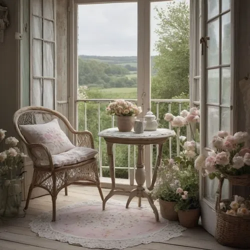 shabby chic,shabby-chic,floral chair,antique table,tearoom,bay window,vintage flowers,antique furniture,danish furniture,french windows,country cottage,vintage floral,soft furniture,window treatment,meadow in pastel,breakfast room,sitting room,old country roses,verrine,window valance,Photography,General,Natural