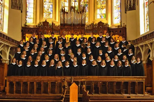 millikin-university-choir-st-peters-church-riga,choir,church choir,choral,choir master,choral book,main organ,christ chapel,chorus,pipe organ,organ,houston methodist,church organ,orange robes,composit