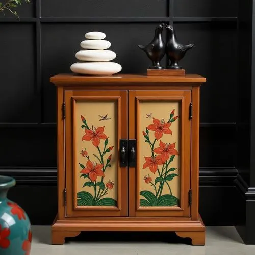 tansu,armoire,biedermeier,patterned wood decoration,highboard,floral japanese