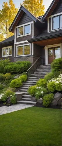 landscaped,mid century house,landscaping,modern house,beautiful home,landscape designers sydney,golf lawn,hovnanian,exterior decoration,landscapist,sammamish,landscapers,landscape design sydney,landscaper,green lawn,home landscape,forest house,luxury home,residential house,front yard,Art,Classical Oil Painting,Classical Oil Painting 27