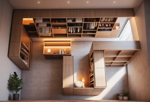 WARDROBE DESIGNS UPTO TOP OF THE ROOF
,bookshelves,bookcase,bookshelf,loft,sky apartment,penthouse apartment,an apartment,shelving,shelves,attic,3d rendering,interior modern design,shared apartment,cu