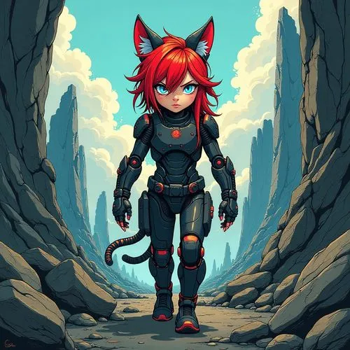 redfox,redcat,mae,cinnabar,faunus,red cat,Conceptual Art,Sci-Fi,Sci-Fi 08