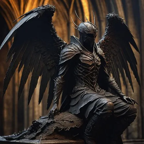 angel of death,raven sculpture,archangel,the archangel,black angel,dark angel,angel statue,fallen angel,angel figure,guardian angel,weeping angel,the statue of the angel,eros statue,knight pulpit,vax figure,stone angel,uriel,angel,corvin,business angel,Photography,Artistic Photography,Artistic Photography 13