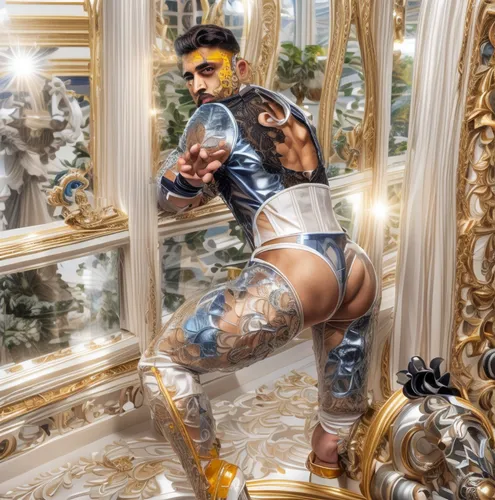 rockabella,asian vision,virat kohli,matador,versace,agent provocateur,artus,indian celebrity,blogger icon,fashion shoot,gold frame,art model,image manipulation,looking through legs,rococo,photomanipulation,toni,alpha era,kali,havana brown