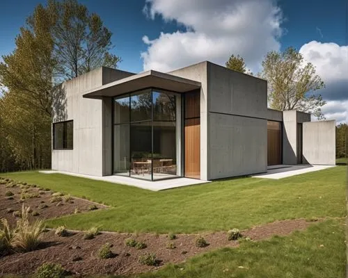 modern house,corten steel,cubic house,modern architecture,dunes house,inverted cottage,Photography,General,Realistic