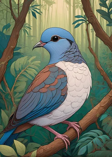 bird illustration,bird painting,western bluebird,passenger pigeon,spotted dove,blue-headed quail-dove,lazuli bunting,fantail pigeon,spotted turtle dove,inca dove,nature bird,turtledove,bird png,blue bird,scheepmaker's crowned pigeon,plumed-pigeon,tropical bird climber,flower and bird illustration,male bluebird,indigo bunting,Illustration,Japanese style,Japanese Style 15