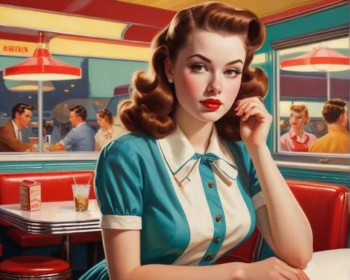 retro diner,retro pin up girls,retro pin up girl,retro women,retro woman,fifties,retro girl,50's style,diners,waitress,pin ups,pin up girl,woman at cafe,pin-up girls,pin-up girl,pin up girls,retro 1950's clip art,cigarette girl,diner,soda fountain,Conceptual Art,Daily,Daily 12