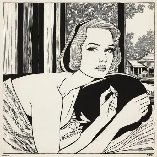 gangloff,blumstein,pettibon,wesselmann,roy lichtenstein,faile,Illustration,Black and White,Black and White 10