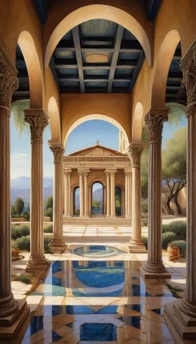 marble palace,amanresorts,cochere,water palace,luxury property,luxury bathroom,orangerie,pool house,dorne,archways,pillars,hammam,persian architecture,pergola,palmilla,palatial,mansion,hacienda,palladian,archly,Illustration,Realistic Fantasy,Realistic Fantasy 34