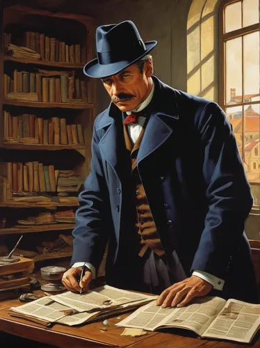 scholar,lev lagorio,reading magnifying glass,librarian,publish a book online,researcher,academic,theoretician physician,digitization of library,author,man with a computer,tutor,knowledgeable,game illustration,the local administration of mastery,leonardo devinci,sci fiction illustration,painting technique,professor,watchmaker,Art,Classical Oil Painting,Classical Oil Painting 38