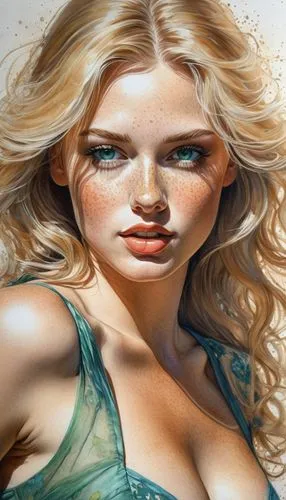 fantasy art,blonde woman,airbrushing,world digital painting,fantasy woman,the blonde in the river,fantasy portrait,airbrush,celtic woman,photo painting,bodypainting,donsky,body painting,blonde girl,krita,colour pencils,fanning,tanith,viveros,margairaz,Conceptual Art,Daily,Daily 32