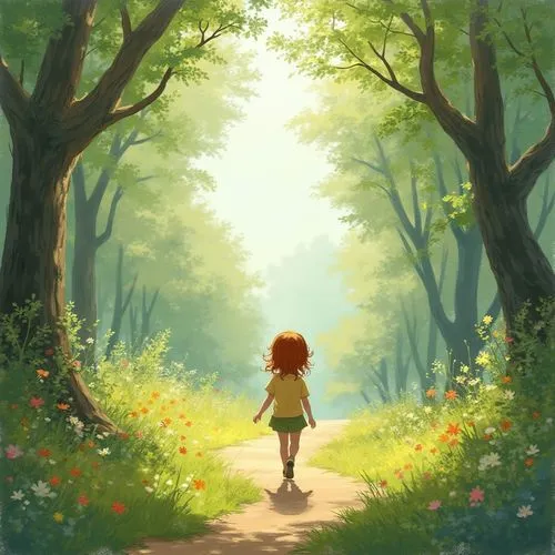 forest walk,forest path,walking in a spring,wander,stroll,pathway,forest clover,forest of dreams,arrietty,forest road,walk in a park,wandering,in the forest,walk,forest,springtime background,girl with tree,the path,girl walking away,fairy forest