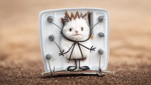 prickle,frankenweenie,a voodoo doll,pierrot,thimble,worry doll,carton man,barebone computer,deco bunny,zippo,miniature figure,whisk,white rabbit,string puppet,anthropomorphized animals,prisoner,paper 