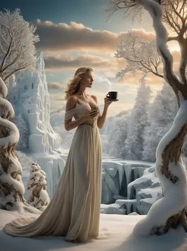 the snow queen,fantasy picture,white rose snow queen,celtic woman,winter background,winter dream,winter magic,ice queen,snow scene,suit of the snow maiden,fantasy art,winter rose,ice princess,white winter dress,glory of the snow,winter landscape,corona winter,winter dress,wintry,eternal snow,Photography,General,Cinematic