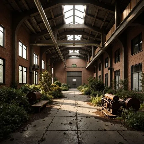 abandoned factory,industrial hall,factory hall,old factory,fabrik,empty factory,old factory building,brickworks,brickyards,industrial ruin,atriums,warehouses,abandoned train station,dogpatch,industrial building,warehouse,urbex,abandoned school,inside courtyard,abandoned building