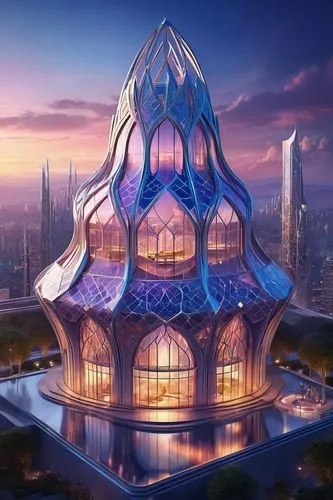 futuristic architecture,glass pyramid,roof domes,glass building,arcona,greenhouse cover,arcology,etfe,glasshouse,lotusphere,futuristic art museum,lotus temple,fantasy city,futuroscope,shanghai disney,solar cell base,glasshouses,holocron,greenhouse,odomes,Illustration,Realistic Fantasy,Realistic Fantasy 01