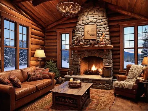 log cabin,log home,the cabin in the mountains,fire place,fireplace,warm and cozy,log fire,winter house,christmas fireplace,cabin,family room,coziness,fireplaces,rustic aesthetic,chalet,rustic,alpine style,lodge,snow house,beautiful home,Illustration,Black and White,Black and White 22