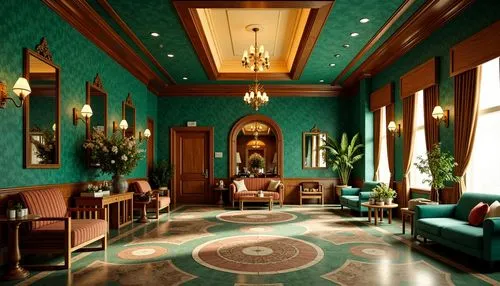 hotel hall,victorian room,royal interior,foyer,lobby,peranakan,ornate room,entrance hall,corridor,hotel lobby,parlor,hallway,dining room,interior decor,anteroom,blue room,floridita,peranakans,breakfast room,grand hotel