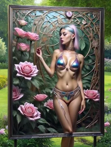 floral frame,art nouveau frame,secret garden of venus,flower frame,roses frame,rose frame,bodypainting,garden of eden,peony frame,bodypaint,girl in the garden,bella rosa,frame flora,ivy frame,flower f