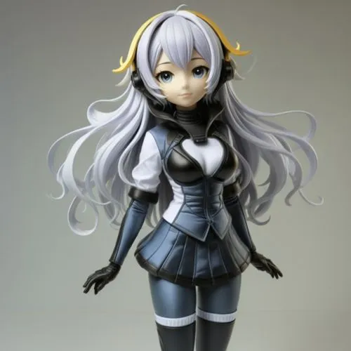 referencia personaje,a very pretty anime girl with long hair and headphones,labrys,kotobukiya,takane,3d figure,kula,corrin,Unique,3D,3D Character